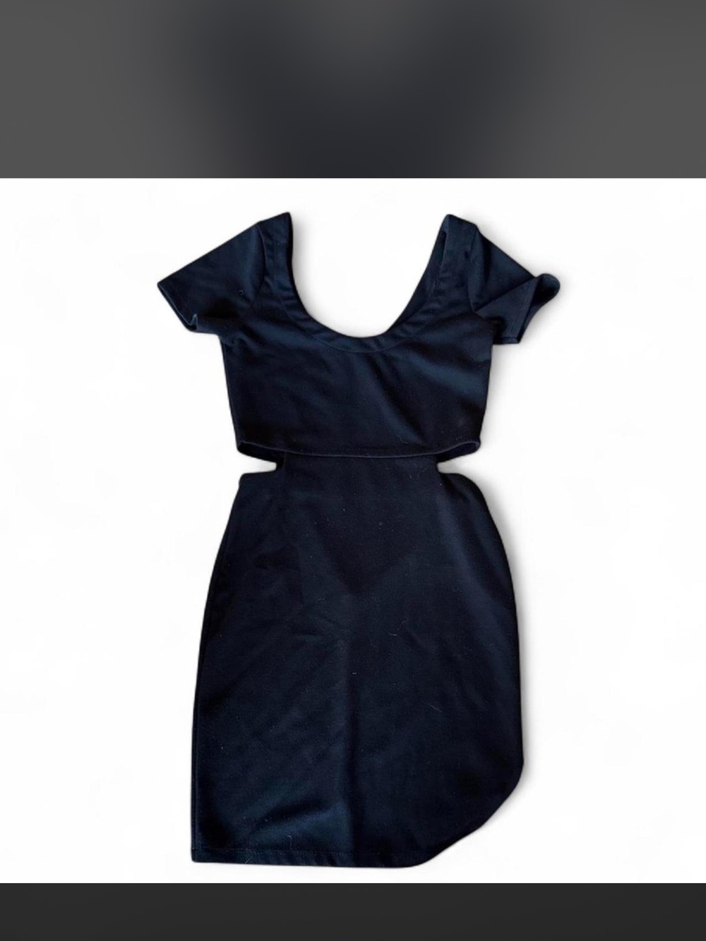 Poof! Black Cutout Scoop Neck Bodycon Dress